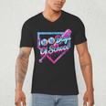 100 Days Of School Baseball 100th Day Ice Cream Boys Kids Men's V-Neck T-Shirt 100 Days Of School Baseball 100th Day Ice Cream Boys Kids Men's V-Neck T-Shirt