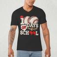 100 Days Of School Baseball 100th Day Of School Kids Teacher Men's V-Neck T-Shirt 100 Days Of School Baseball 100th Day Of School Kids Teacher Men's V-Neck T-Shirt