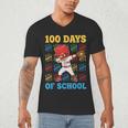 100 Days Of School Baseball Bat 100th Day Of School Boys Men's V-Neck T-Shirt