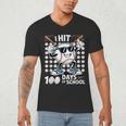 100 Days Of School Baseball Bat 100th Day Of School Men's V-Neck T-Shirt 100 Days Of School Baseball Bat 100th Day Of School Men's V-Neck T-Shirt