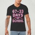 100 Days Of School Baseball Boys Six Seven Drip 100th Day Men's V-Neck T-Shirt 100 Days Of School Baseball Boys Six Seven Drip 100th Day Men's V-Neck T-Shirt