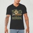 100 Days Of School Baseball Camo Boys Kids 100th Day Men's V-Neck T-Shirt