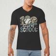 100 Days Of School Baseball Camo Camo Cap Boy School Men's V-Neck T-Shirt
