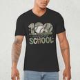 100 Days Of School Baseball Camo Celebration Men's V-Neck T-Shirt