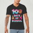 100 Days Of School Baseball Donut Dripping Teacher Boys Kids Men's V-Neck T-Shirt 100 Days Of School Baseball Donut Dripping Teacher Boys Kids Men's V-Neck T-Shirt