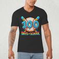 100 Days Of School Baseball Drip Boys 100th Day Of School Men's V-Neck T-Shirt 100 Days Of School Baseball Drip Boys 100th Day Of School Men's V-Neck T-Shirt