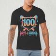 100 Days Of School Baseball Drip 100 Days Of School Men's V-Neck T-Shirt 100 Days Of School Baseball Drip 100 Days Of School Men's V-Neck T-Shirt