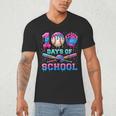 100 Days Of School Baseball Sports Drip Graphic Men's V-Neck T-Shirt