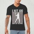 100 Days Of School Boys Kids 100th Day Balls For Baseball Men's V-Neck T-Shirt