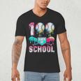 100 Days Of School Boys Kids 100th Day Of School Baseball Men's V-Neck T-Shirt 100 Days Of School Boys Kids 100th Day Of School Baseball Men's V-Neck T-Shirt