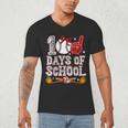 100 Days Of School Cute Bow Baseball Boy Girl Teacher Men's V-Neck T-Shirt