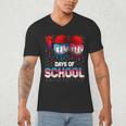 100 Days Of School Dripping Baseball 100th Day Teacher Boy Men's V-Neck T-Shirt 100 Days Of School Dripping Baseball 100th Day Teacher Boy Men's V-Neck T-Shirt