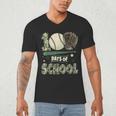 100 Days Of School Teacher Camo Baseball Boys Toddler Kids Men's V-Neck T-Shirt