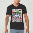 100 Days Smarter Baseball 100 Days Of School Boy Girl Kid Men's V-Neck T-Shirt 100 Days Smarter Baseball 100 Days Of School Boy Girl Kid Men's V-Neck T-Shirt