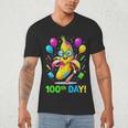 100th Day Of School Banana Baseball Drip For Kids Youth Girl Men's V-Neck T-Shirt 100th Day Of School Banana Baseball Drip For Kids Youth Girl Men's V-Neck T-Shirt