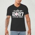 2027 Back To School Baseball 2027 Graduation Class Of 2027 Men's V-Neck T-Shirt