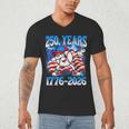 250 Years 1776 2026 250th Baseball American Flag 4th Of July Men's V-Neck T-Shirt