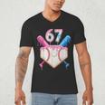 6 7 Baseball Dripping Six Seven Gen Alpha Slang Men's V-Neck T-Shirt 6 7 Baseball Dripping Six Seven Gen Alpha Slang Men's V-Neck T-Shirt