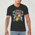 I Was 6 Now I’m 7 Banana Drip Birthday Baseball Men's V-Neck T-Shirt I Was 6 Now I’m 7 Banana Drip Birthday Baseball Men's V-Neck T-Shirt