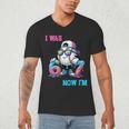 I Was 6 Now I'm 7 Baseball Birthday Drip Ice Cream Boy Men's V-Neck T-Shirt