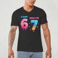 I Was 6 Now I'm 7 Birthday Baseball Drip For Boys Kid Men's V-Neck T-Shirt I Was 6 Now I'm 7 Birthday Baseball Drip For Boys Kid Men's V-Neck T-Shirt