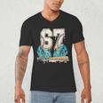 67 Baseball Drip Boys Youth Kids 6-7 Ice Cream Dripping 6 7 Men's V-Neck T-Shirt