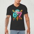 67 Baseball Ice Cream Drip Kids Men's V-Neck T-Shirt 67 Baseball Ice Cream Drip Kids Men's V-Neck T-Shirt