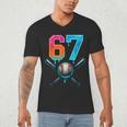 67 Baseball Meme Cool Drip Number 67 Player Or 67th Birthday Men's V-Neck T-Shirt 67 Baseball Meme Cool Drip Number 67 Player Or 67th Birthday Men's V-Neck T-Shirt