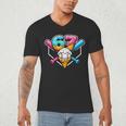 67 Ice Cream Drip Baseball Meme Six Seven Gen Alpha Slang Men's V-Neck T-Shirt