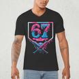 67 Six Seven Baseball Ice Cream Drip Cool Meme 67 Men's V-Neck T-Shirt 67 Six Seven Baseball Ice Cream Drip Cool Meme 67 Men's V-Neck T-Shirt