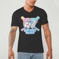 67th Birthday Squad Baseball Ice Cream Drip Birthday Squad Men's V-Neck T-Shirt 67th Birthday Squad Baseball Ice Cream Drip Birthday Squad Men's V-Neck T-Shirt