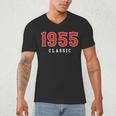 70 Year Old 1955 Classic Baseball Fan 70th Birthday Men's V-Neck T-Shirt
