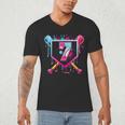 7th Birthday Boys Baseball Ice Cream Drip Boys Baseball Men's V-Neck T-Shirt 7th Birthday Boys Baseball Ice Cream Drip Boys Baseball Men's V-Neck T-Shirt