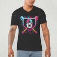 8th Birthday Boys Baseball Ice Cream Drip Boys Baseball Men's V-Neck T-Shirt 8th Birthday Boys Baseball Ice Cream Drip Boys Baseball Men's V-Neck T-Shirt