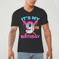 9th Birthday Baseball 9 Year Old Ice Cream Drip Boy Baseball Men's V-Neck T-Shirt 9th Birthday Baseball 9 Year Old Ice Cream Drip Boy Baseball Men's V-Neck T-Shirt