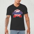 Auntie Rookie Of Year 1st Birthday Baseball Theme Matching Men's V-Neck T-Shirt