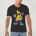 Banana Baseball Drip Men's V-Neck T-Shirt Banana Baseball Drip Men's V-Neck T-Shirt