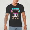 Baseball 10 Year Old Ice Cream Drip 10th Birthday Boy Player Men's V-Neck T-Shirt Baseball 10 Year Old Ice Cream Drip 10th Birthday Boy Player Men's V-Neck T-Shirt