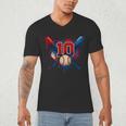 Baseball 10 Year Old Splash Drip 10th Birthday Boy Number 10 Men's V-Neck T-Shirt Baseball 10 Year Old Splash Drip 10th Birthday Boy Number 10 Men's V-Neck T-Shirt
