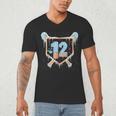 Baseball 12 Year Old Ice Cream Drip 12th Birthday Boys Men's V-Neck T-Shirt Baseball 12 Year Old Ice Cream Drip 12th Birthday Boys Men's V-Neck T-Shirt