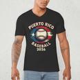 Baseball 2026 Puerto Rico Island Pride Sports Theme Men's V-Neck T-Shirt Baseball 2026 Puerto Rico Island Pride Sports Theme Men's V-Neck T-Shirt