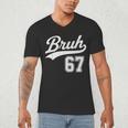Baseball 6 7 Bruh Number 67 Six Seven Meme Boys Kids Men's V-Neck T-Shirt Baseball 6 7 Bruh Number 67 Six Seven Meme Boys Kids Men's V-Neck T-Shirt