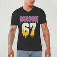 Baseball 6 7 Ice Cream Drip Number 67 Six Seven Meme Men's V-Neck T-Shirt Baseball 6 7 Ice Cream Drip Number 67 Six Seven Meme Men's V-Neck T-Shirt