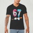 Baseball 67 Ice Cream Drip Six Seven Boys Men's V-Neck T-Shirt Baseball 67 Ice Cream Drip Six Seven Boys Men's V-Neck T-Shirt