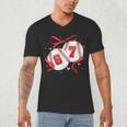 Baseball 67 Six Seven Gen Alpha Meme Valentine's Day Men's V-Neck T-Shirt