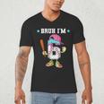 Baseball 6th Birthday Boy Ice Cream Drip Bruh I'm 6 Year Old Men's V-Neck T-Shirt
