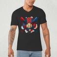 Baseball 8 Year Old Splash Drip 8th Birthday Boy Number 8 Men's V-Neck T-Shirt Baseball 8 Year Old Splash Drip 8th Birthday Boy Number 8 Men's V-Neck T-Shirt