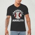 Baseball Abuelito Distressed Vintage Grandpa Game Day Men's V-Neck T-Shirt Baseball Abuelito Distressed Vintage Grandpa Game Day Men's V-Neck T-Shirt