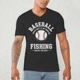 Baseball & Fishing Men's V-Neck T-Shirt