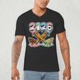 Baseball Bat 2026 Hands Drip Boys Ice Cream Dripping Youth Men's V-Neck T-Shirt
